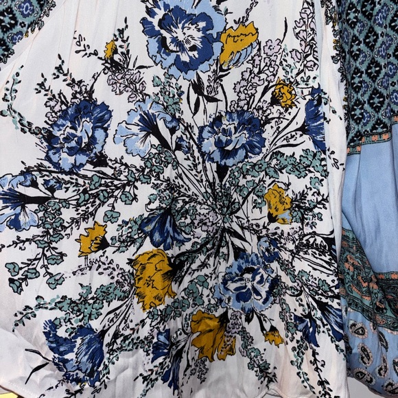 Free People Positano Printed Peasant Top - Picture 4 of 9